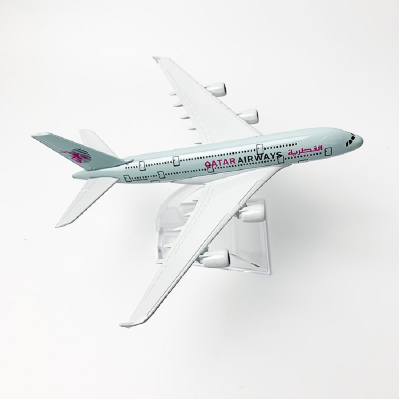 16cm 1/400 Scale Qatar Airways - Model Kit Airplane ulasan dan harga