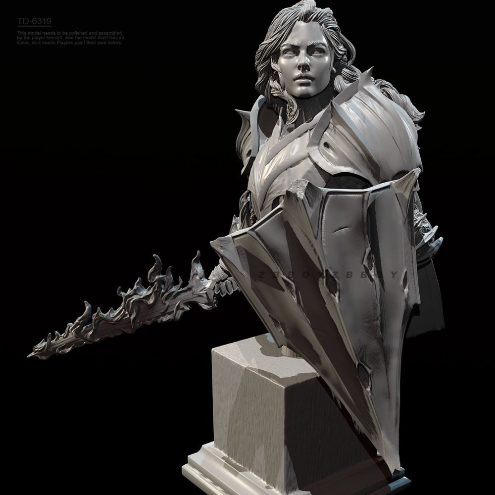 55mm 70mm Bust of A Female Kni - Model Kit Knight ulasan dan harga