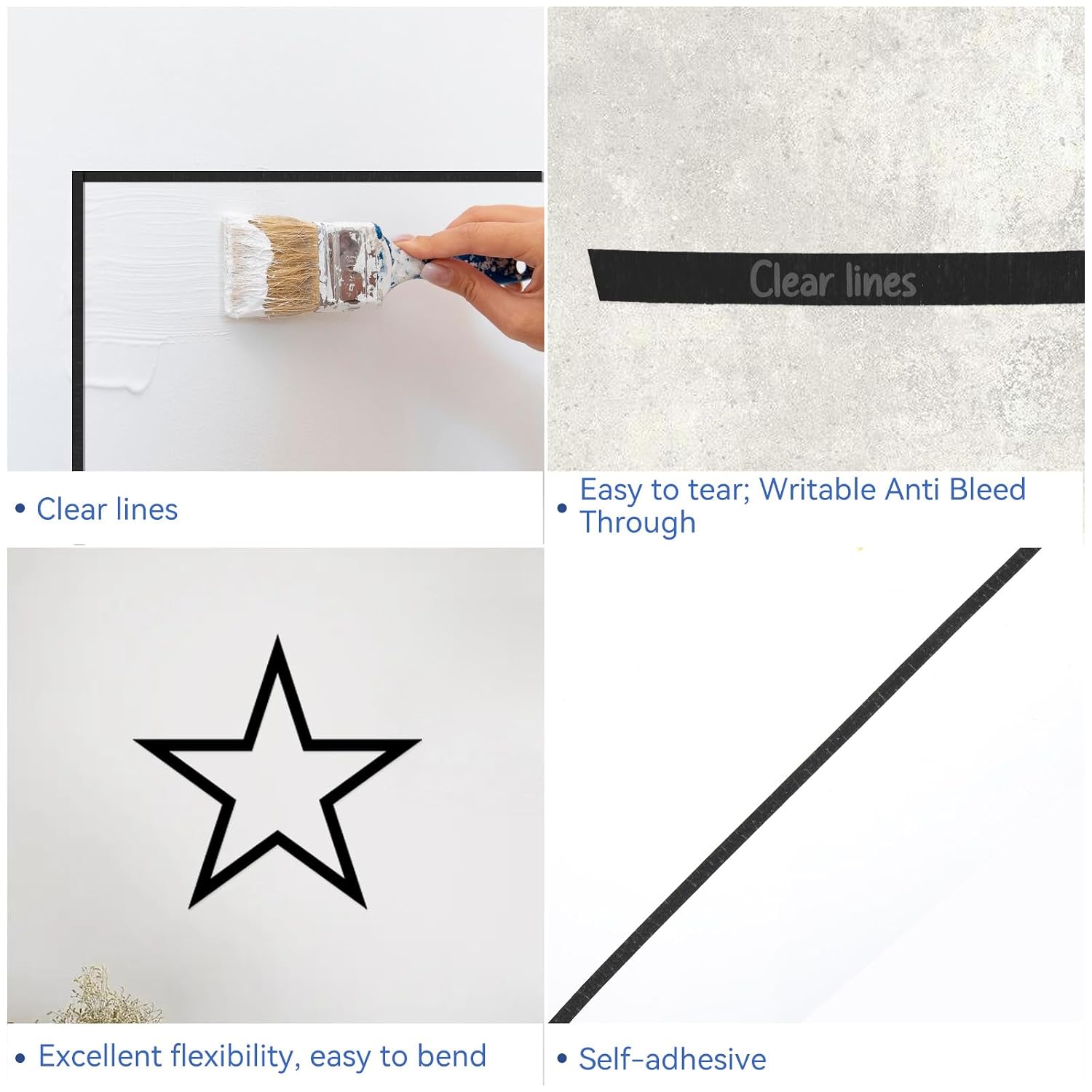 Black Thin Paper Masking Tape  - Masking Tape Thin ulasan dan harga