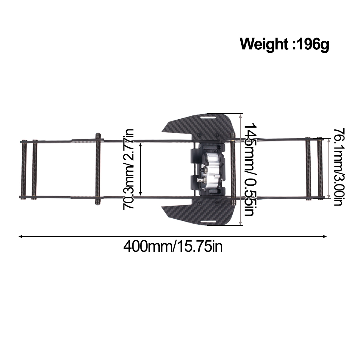 LCG Chassis Kit Carbon Fiber f - Model Kit Helicopter ulasan dan harga