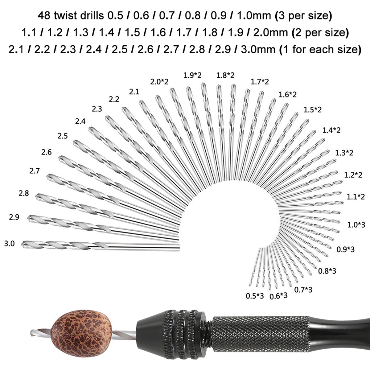 57/21pcs Pin Vise Hand Drill B - Pin Vice Micro ulasan dan harga