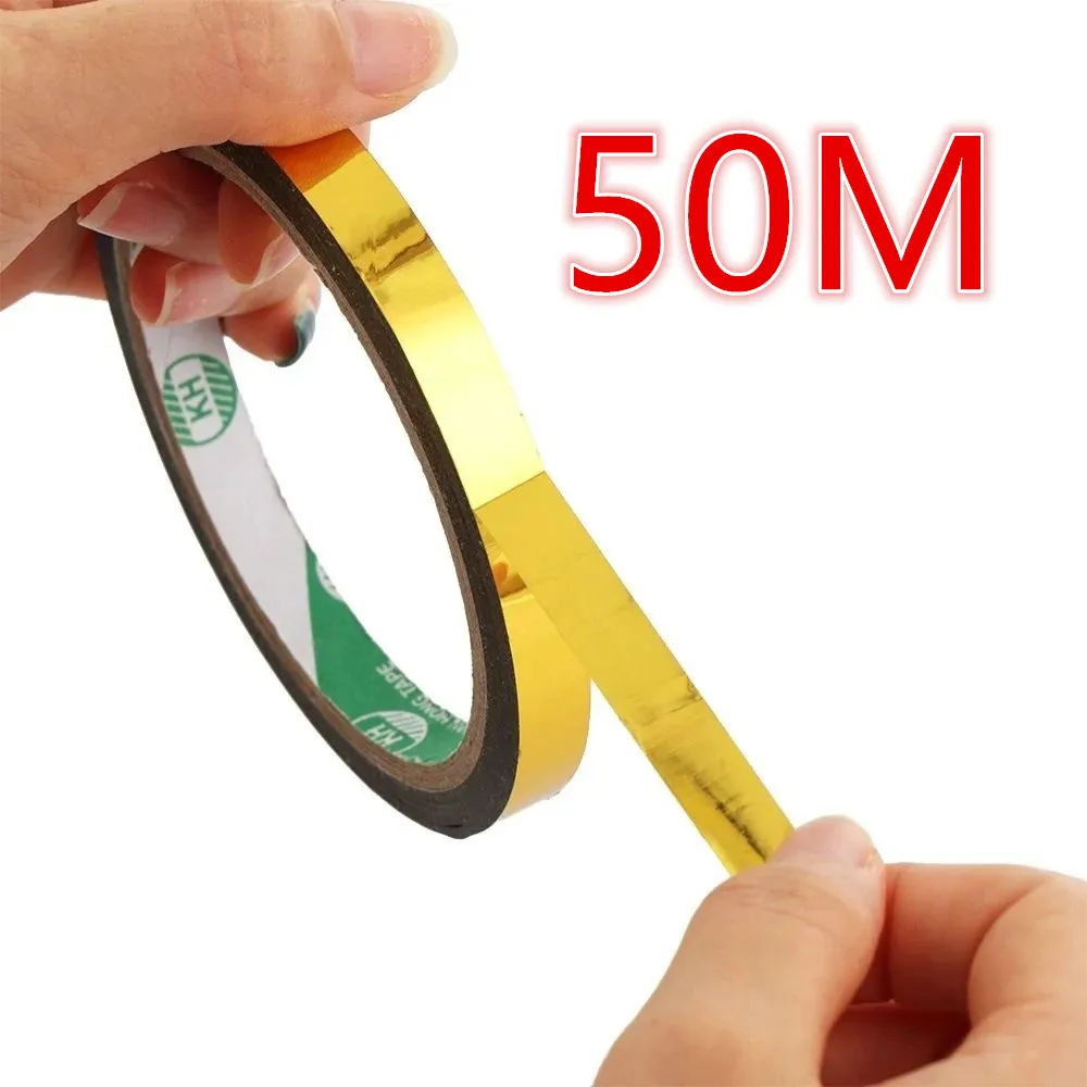 50M Glitter Slim Gold Silver F - Masking Tape Thin ulasan dan harga