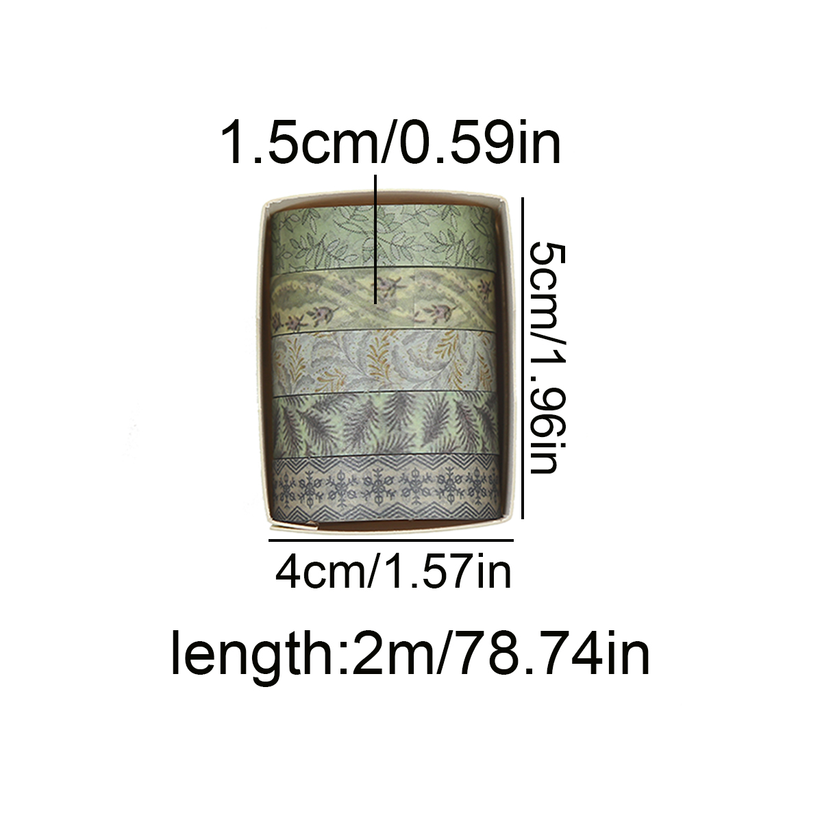 5 Rolls Colorful Slim Washi Ta - Masking Tape Thin ulasan dan harga